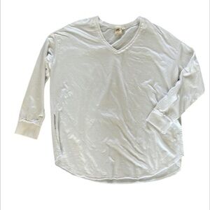 White Crow BUCKLE size medium oversized white long sleeve shirt